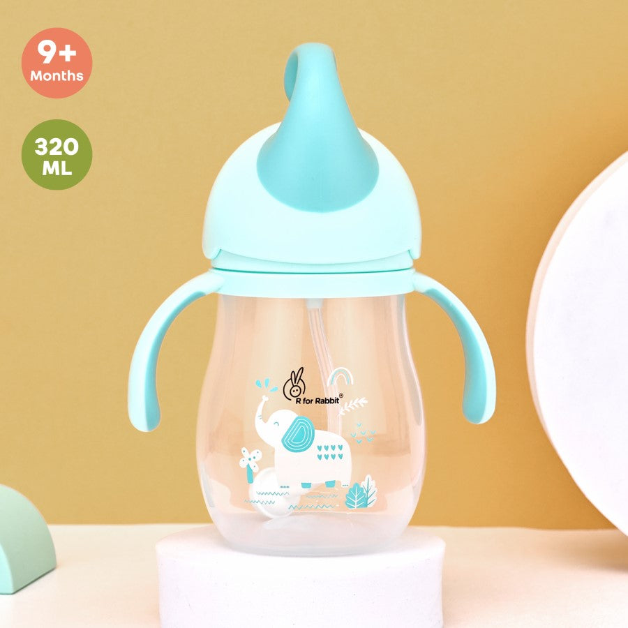 R for Rabbit Trunky Baby Straw Sipper Bottle 320ml With Safe BPA free PP Material