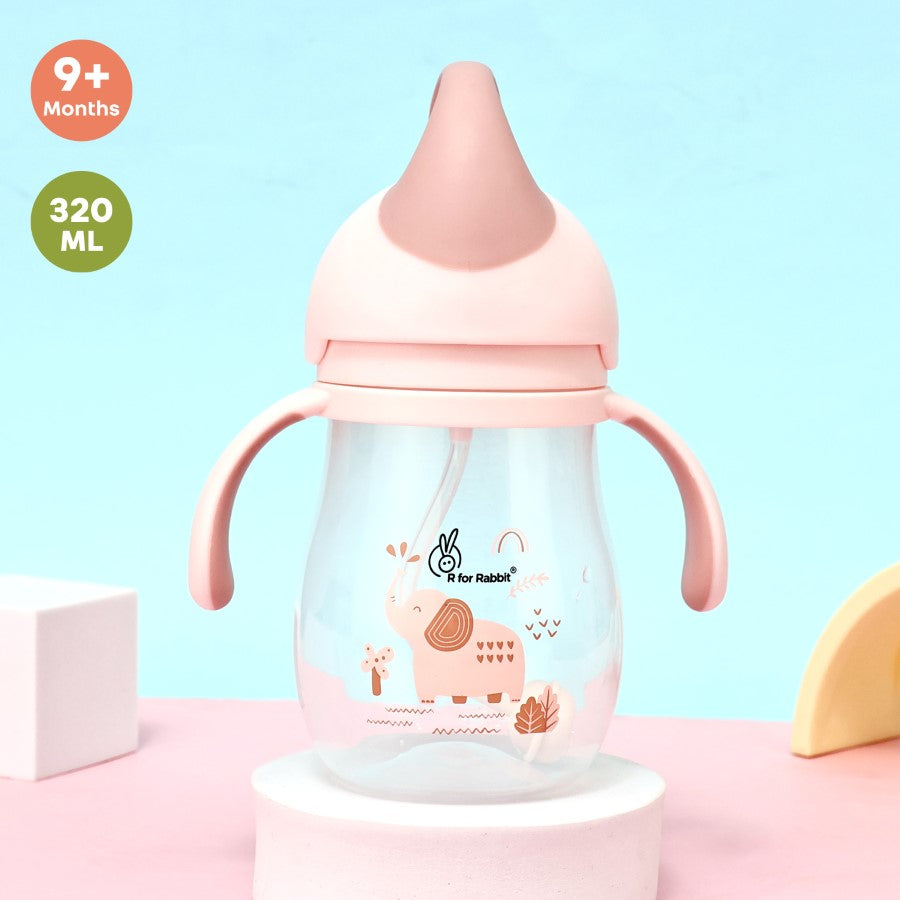 R for Rabbit Trunky Baby Straw Sipper Bottle 320ml With Safe BPA free PP Material