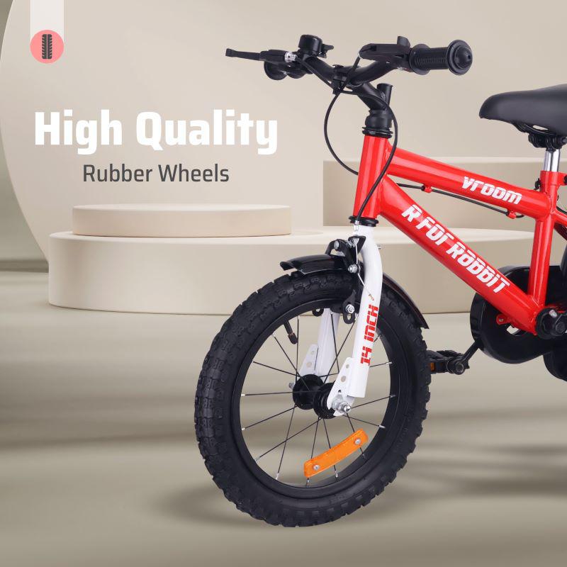 R for Rabbit Vroom Bicycle For Kids 14 Inch With 90% Plug and Play For Ease of Installation