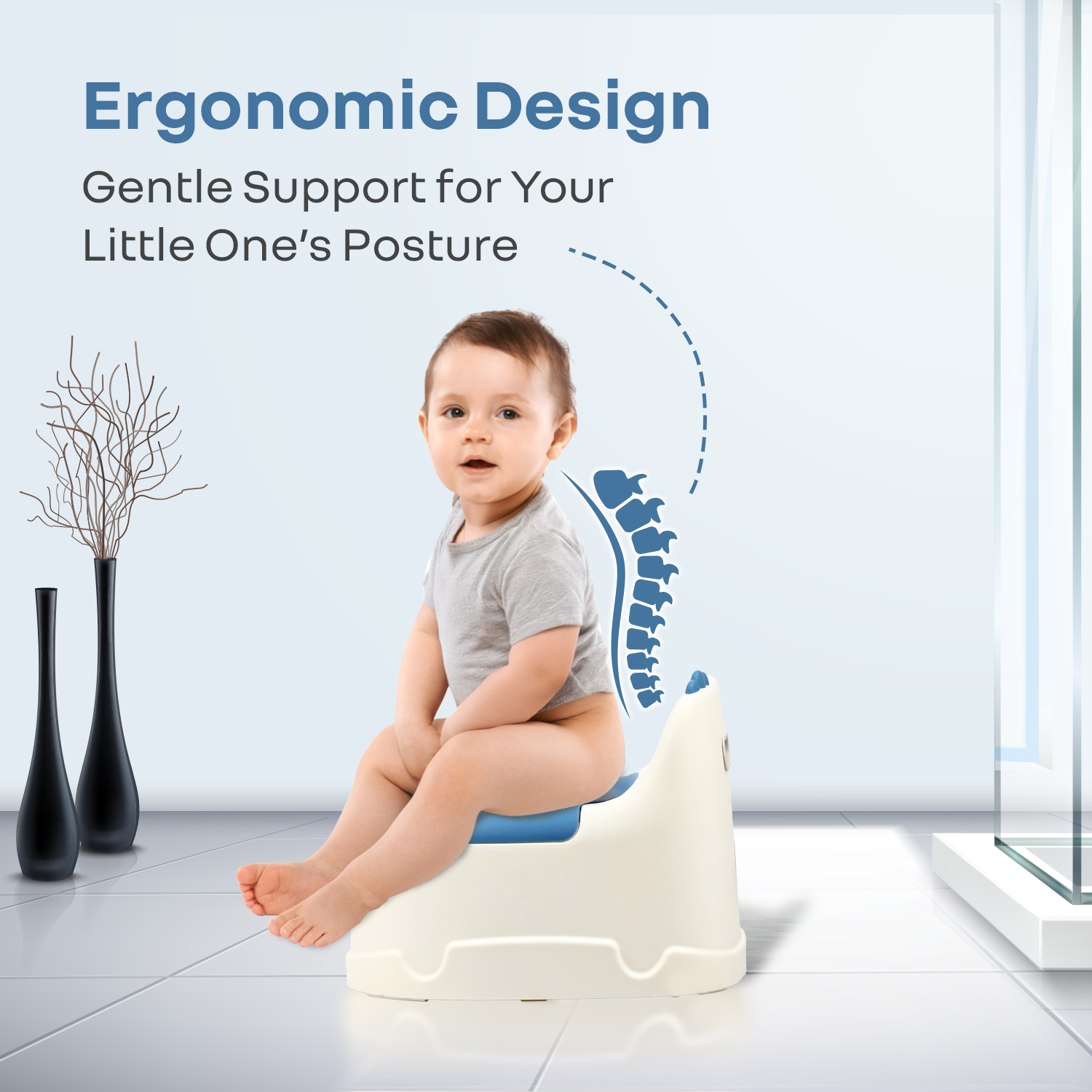 R for Rabbit Tiny Tots Dino BPA-Free Potty Training Toilet Seat for baby with Cushion