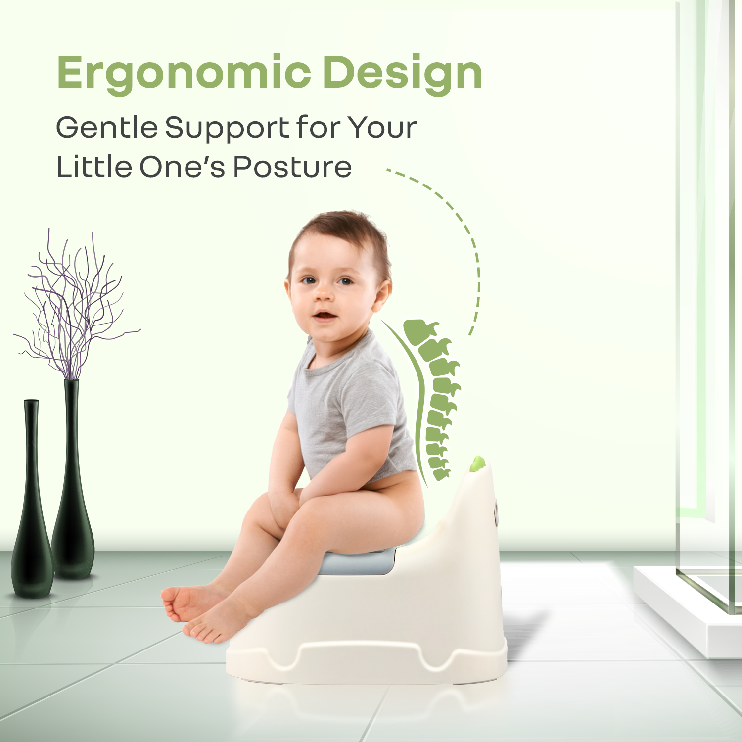 R for Rabbit Tiny Tots Dino BPA-Free Potty Training Toilet Seat for baby with Cushion