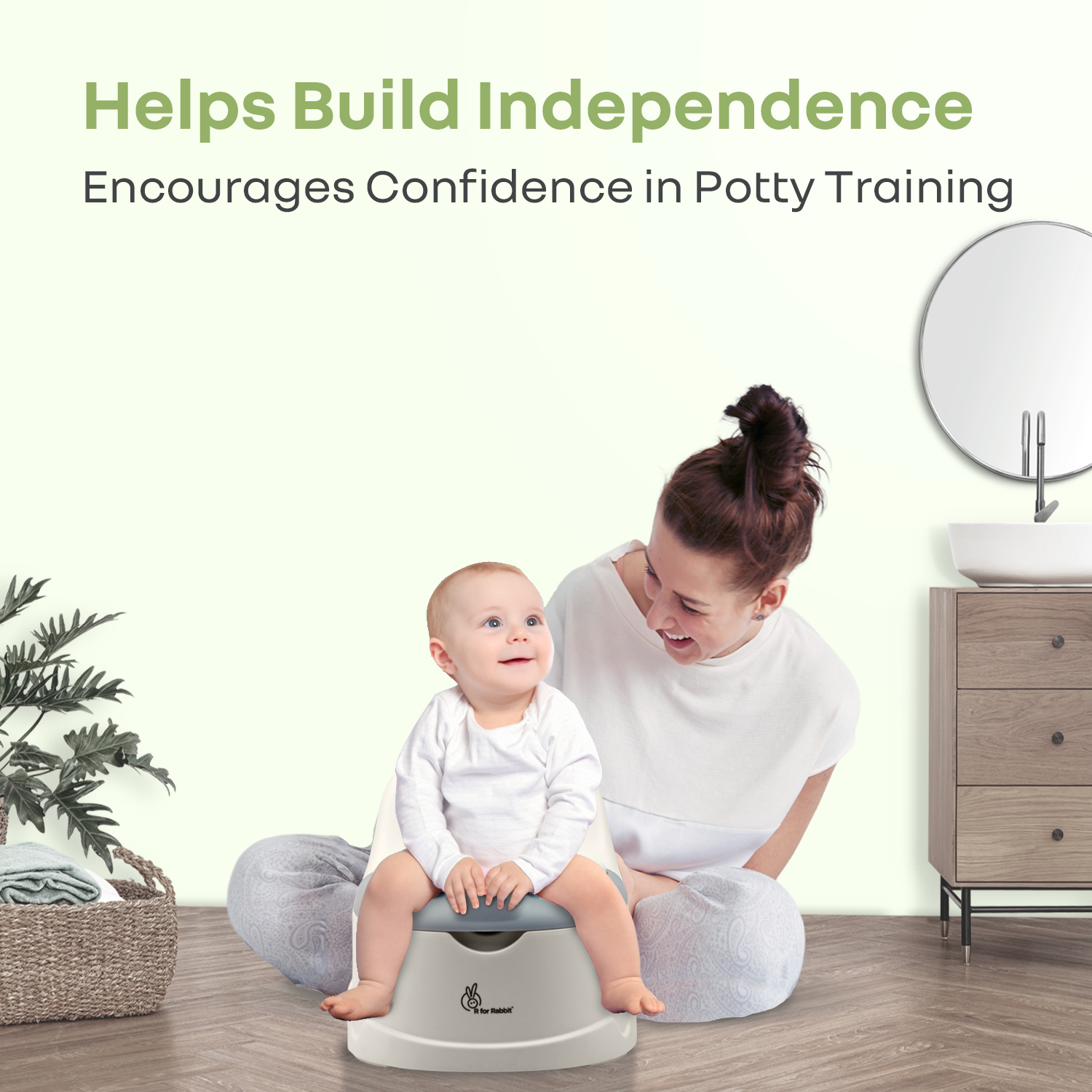 R for Rabbit Tiny Tots Dino BPA-Free Potty Training Toilet Seat for baby with Cushion