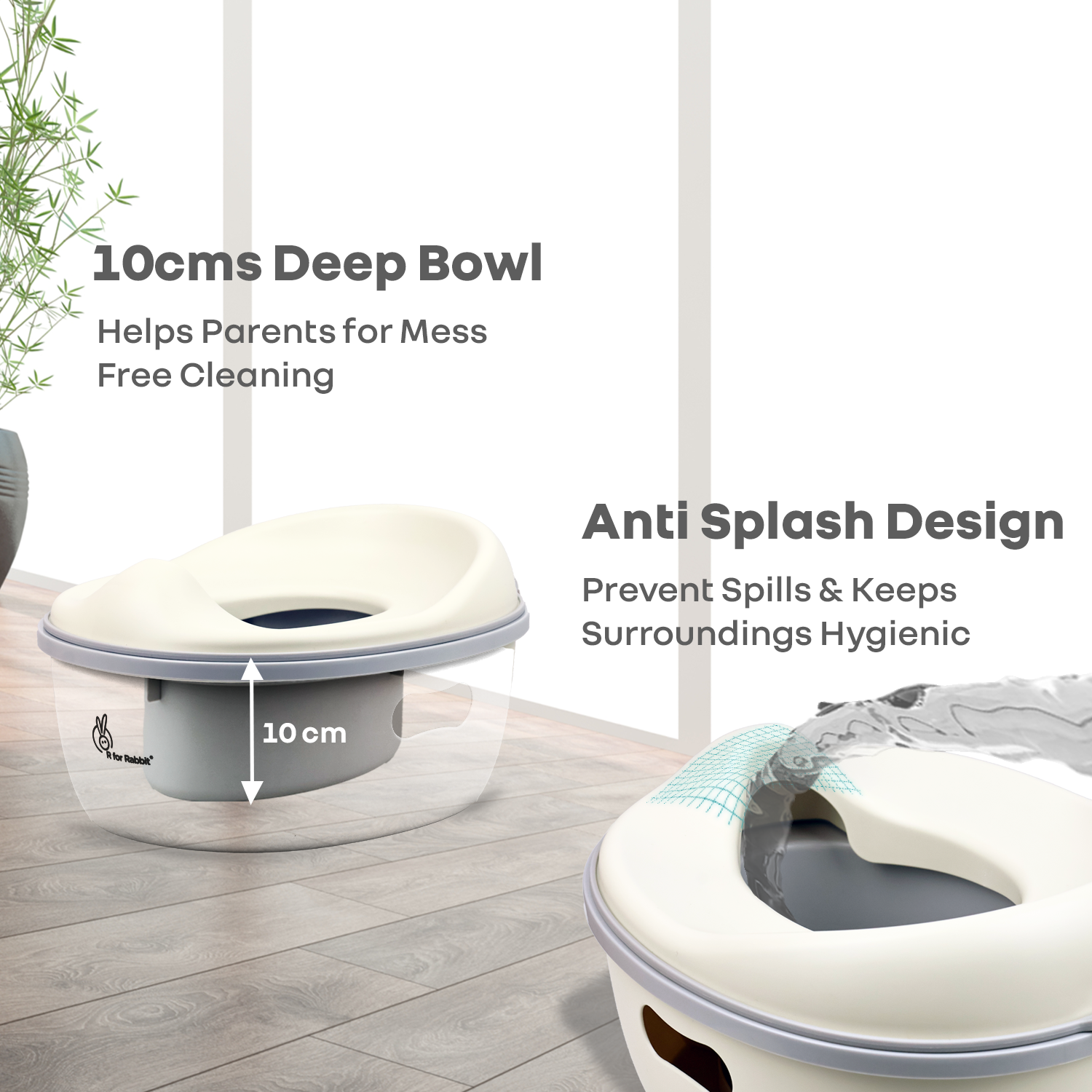 R for Rabbit Tiny Tots Mellow 3-in-1 Convertible Potty Training Seat Safe & Ergonomic Potty Training Chair