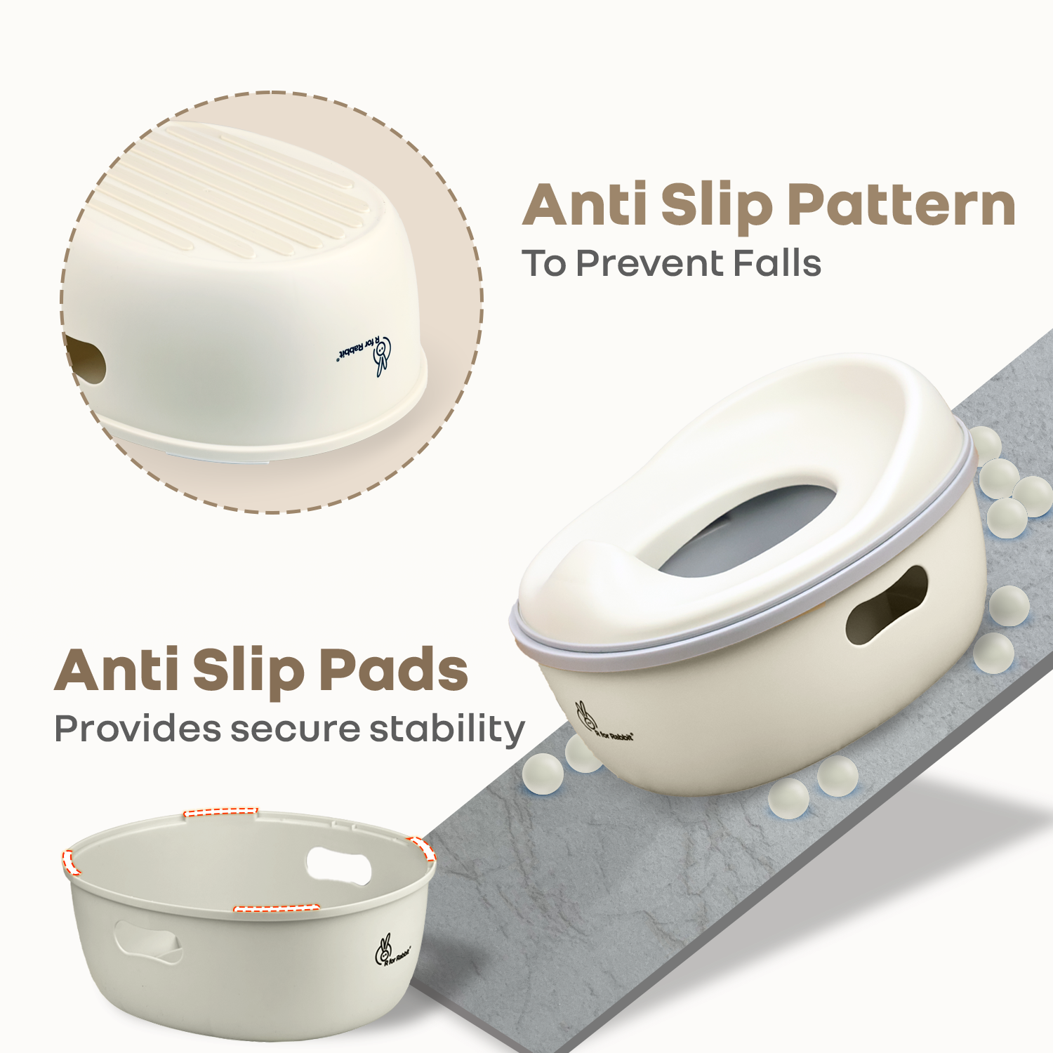 R for Rabbit Tiny Tots Mellow 3-in-1 Convertible Potty Training Seat Safe & Ergonomic Potty Training Chair