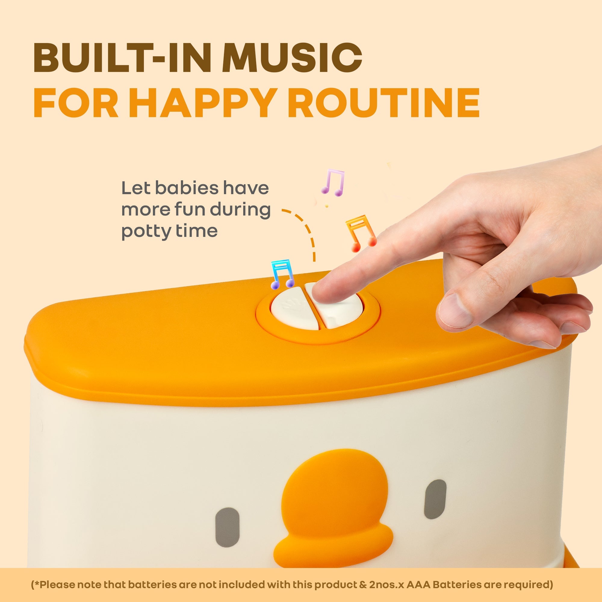 R for Rabbit Little Grownup Pixie Potty Training Seat for Kids with Music & Tissue Storage