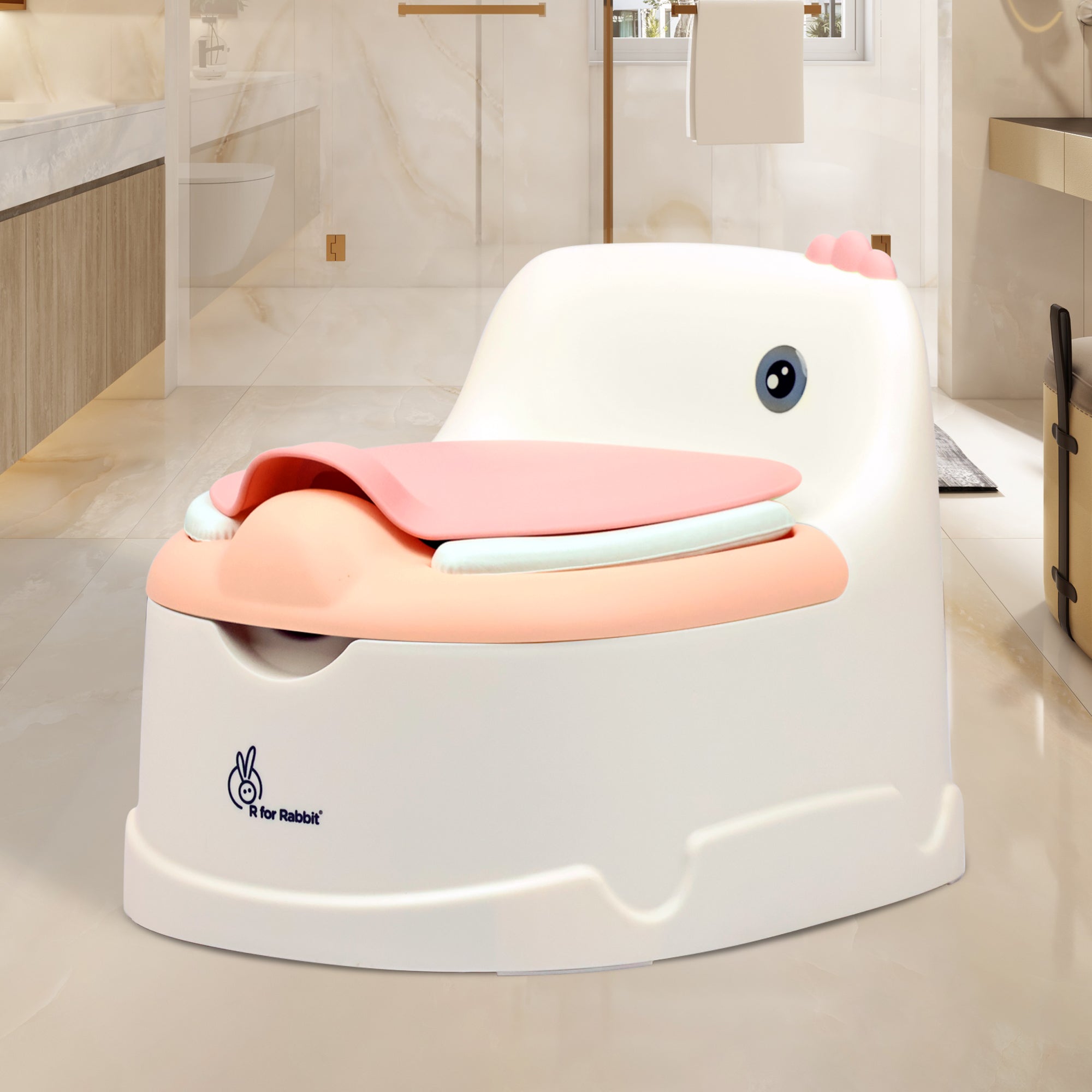 R for Rabbit Tiny Tots Dino BPA-Free Potty Training Toilet Seat for baby with Cushion