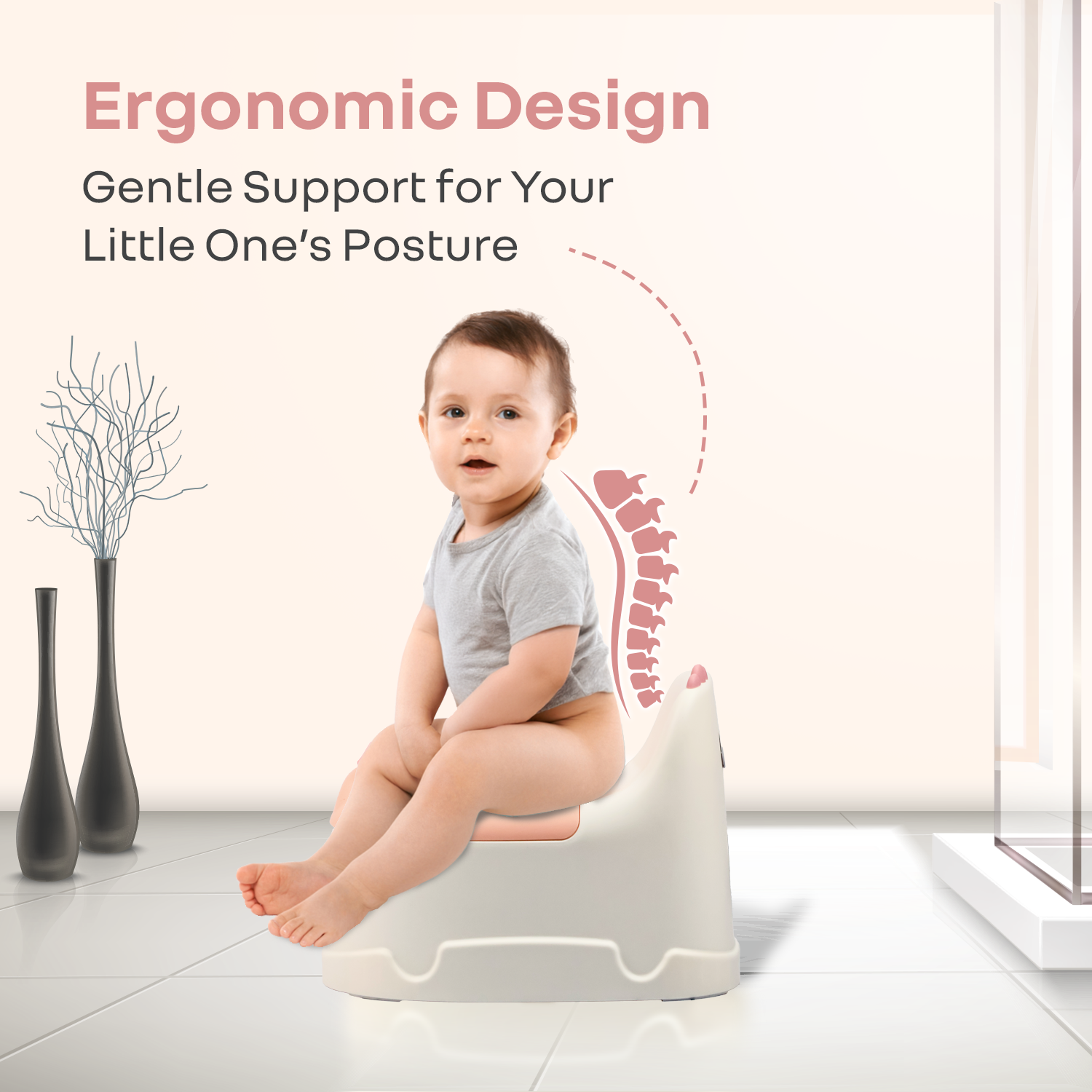 R for Rabbit Tiny Tots Dino BPA-Free Potty Training Toilet Seat for baby with Cushion