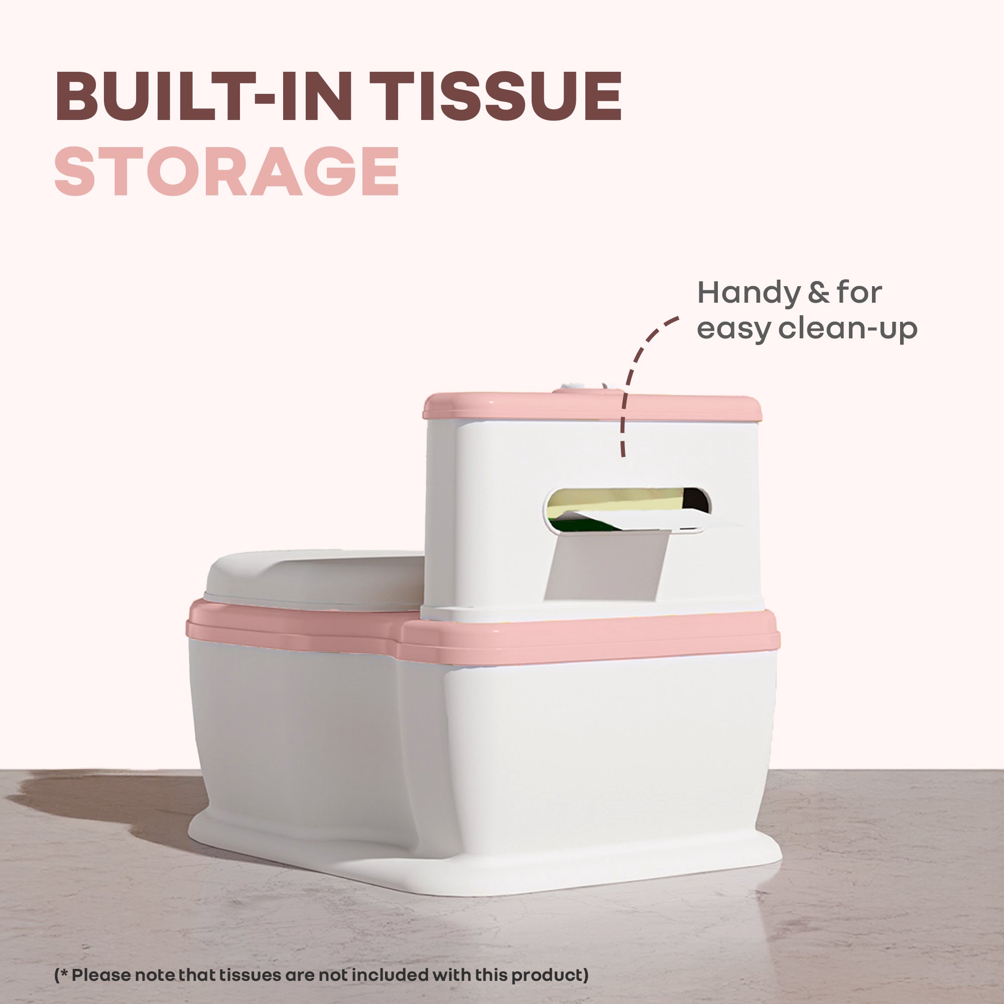 R for Rabbit Little Grownup Pixie Potty Training Seat for Kids with Music & Tissue Storage
