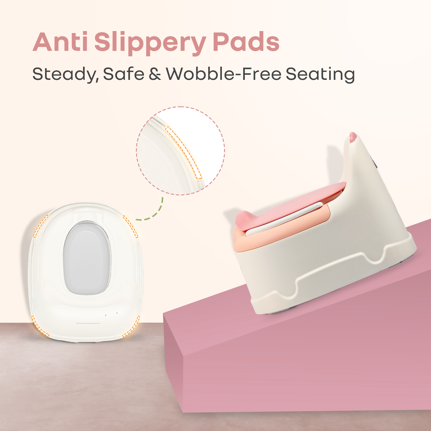 R for Rabbit Tiny Tots Dino BPA-Free Potty Training Toilet Seat for baby with Cushion