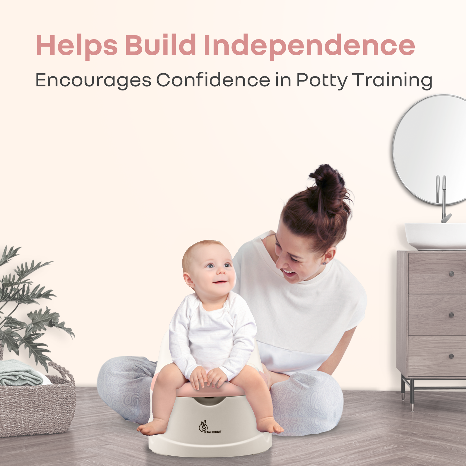 R for Rabbit Tiny Tots Dino BPA-Free Potty Training Toilet Seat for baby with Cushion