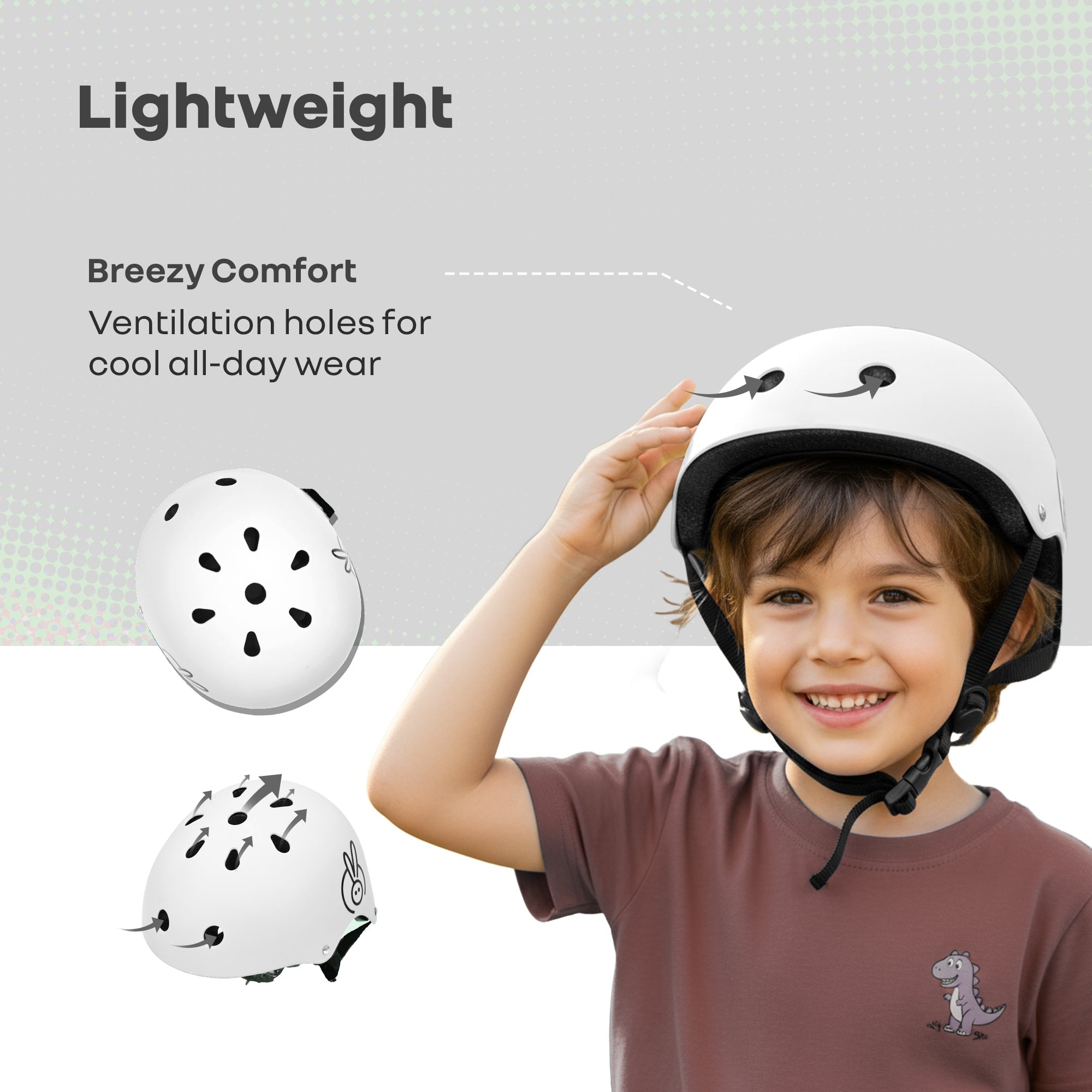 R for Rabbit Safe Play Best Kids Safety Helmet - Trusted EN1078 Certified Helmet for Kids with Shock-Absorbing EPS Foam 5-13 Years