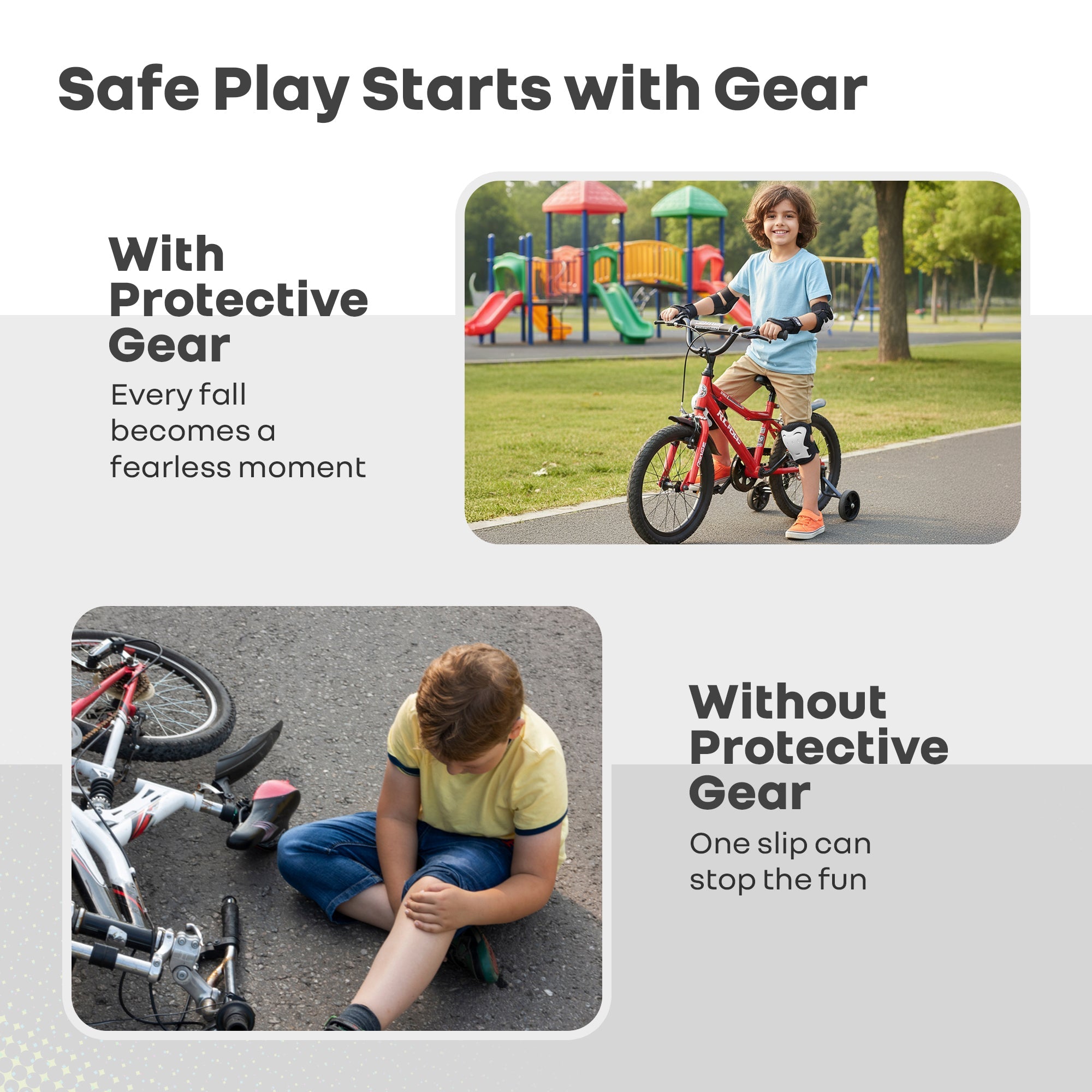 R for Rabbit Kids Safety Protector Pads Set, Cushioned Knee, Elbow & Wrist Guards for Outdoor Riding & Sports