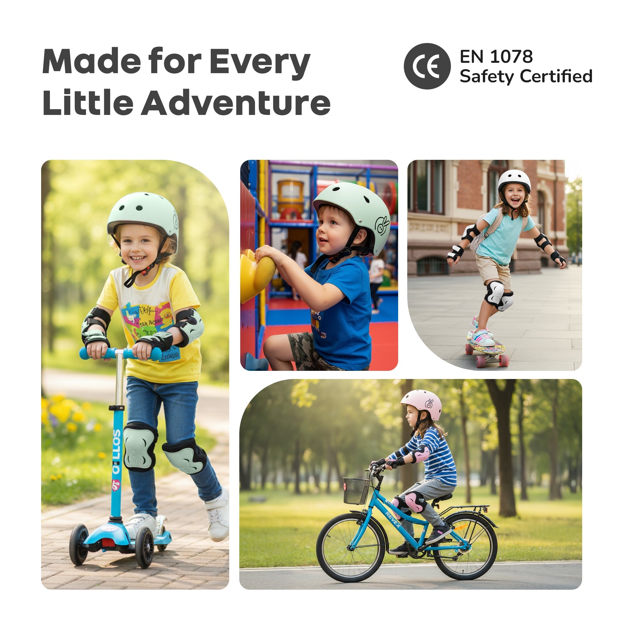 R for Rabbit Safe Play Set Kids Helmet, Premium Kids Sports Safety Kit with Helmet & Protective Pads