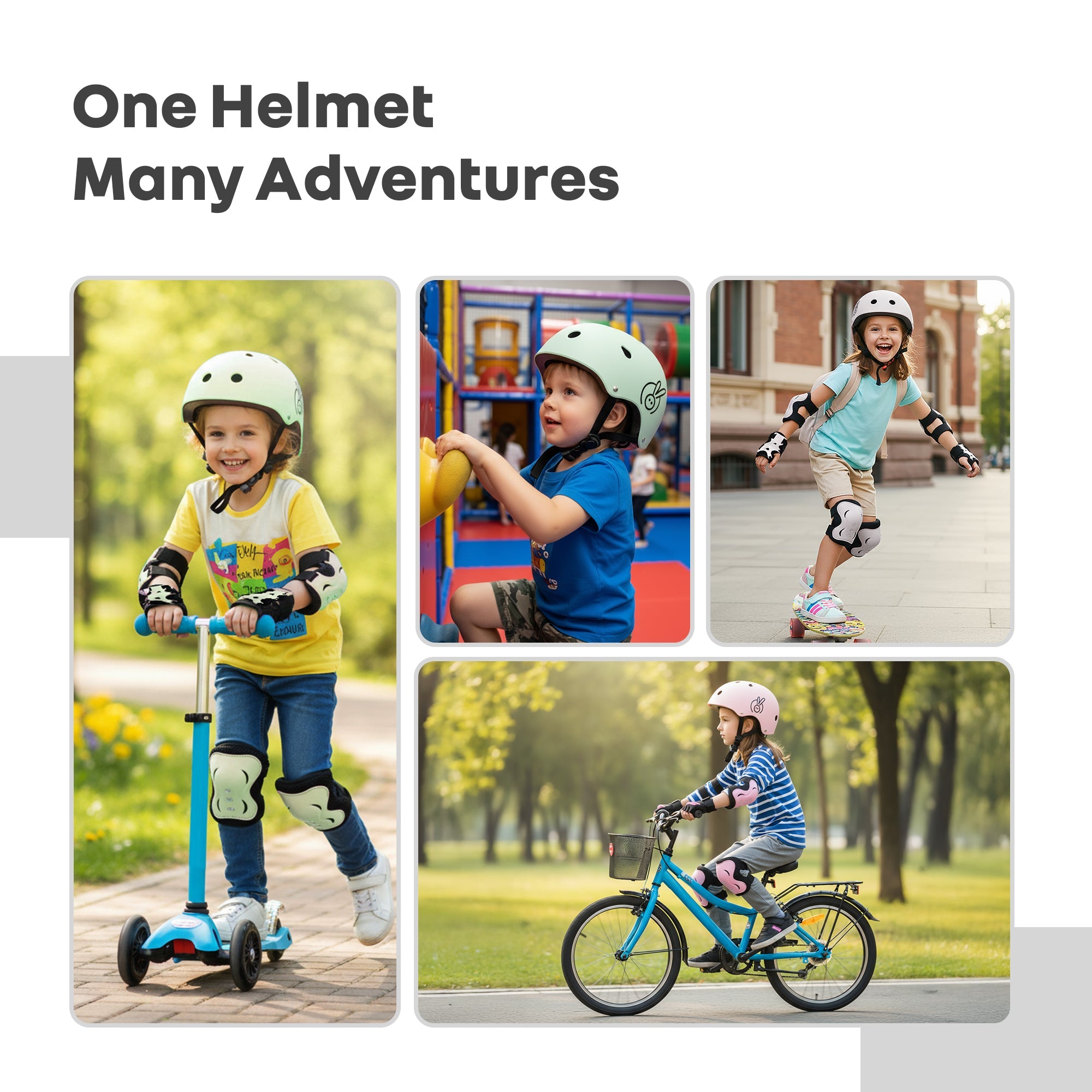 R for Rabbit Safe Play Best Kids Safety Helmet - Trusted EN1078 Certified Helmet for Kids with Shock-Absorbing EPS Foam 5-13 Years