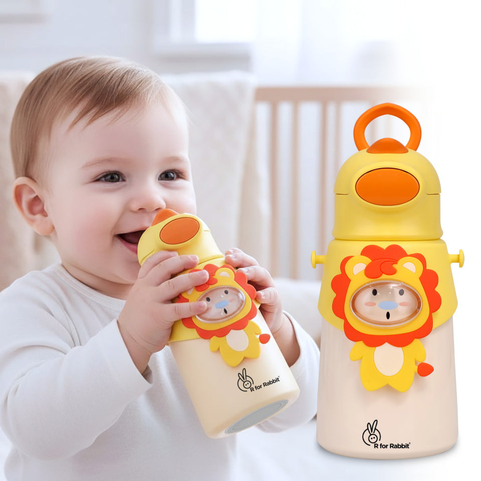 R for Rabbit Steebo Zoobie Stainless Steel Sipper Feeding Bottle for Kids 550ml