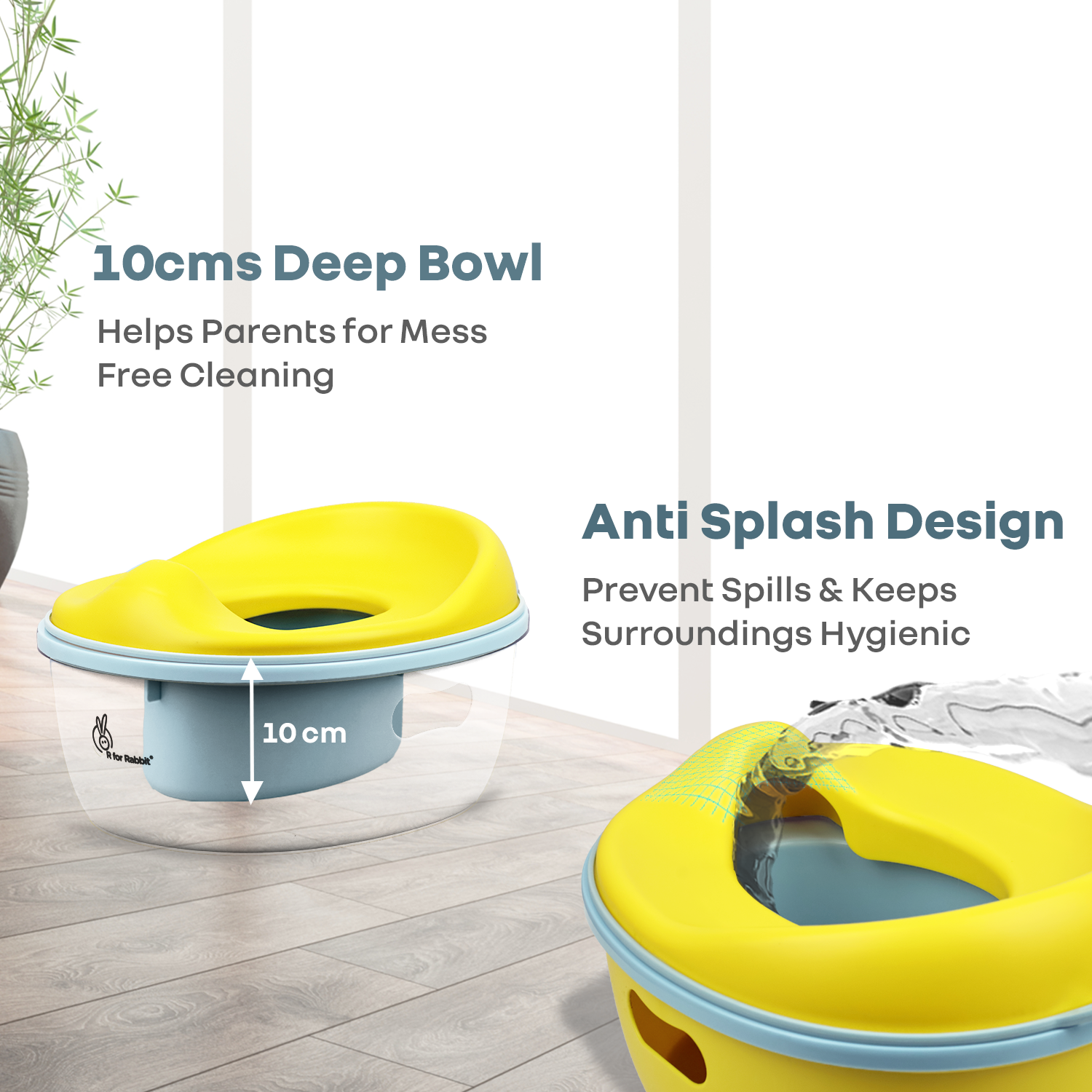R for Rabbit Tiny Tots Mellow 3-in-1 Convertible Potty Training Seat Safe & Ergonomic Potty Training Chair