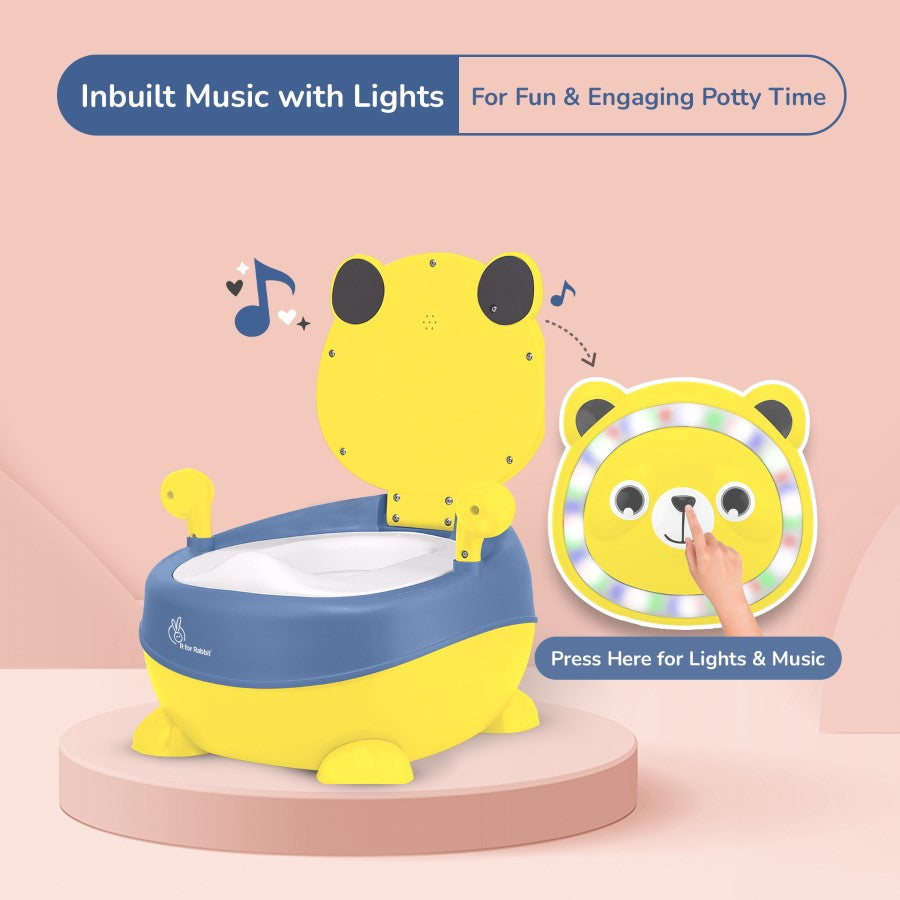 R for Rabbit Tiny Tots Panda Potty Training Seat for Baby With Backrest And Grip Handles