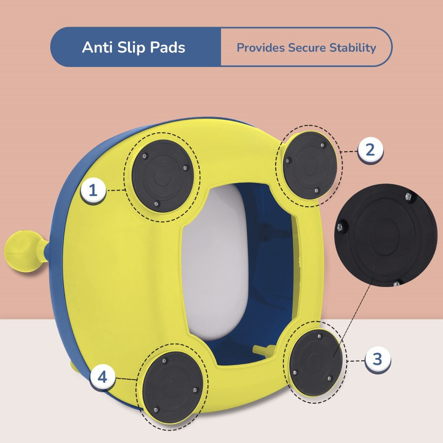 R for Rabbit Tiny Tots Panda Potty Training Seat for Baby With Backrest And Grip Handles
