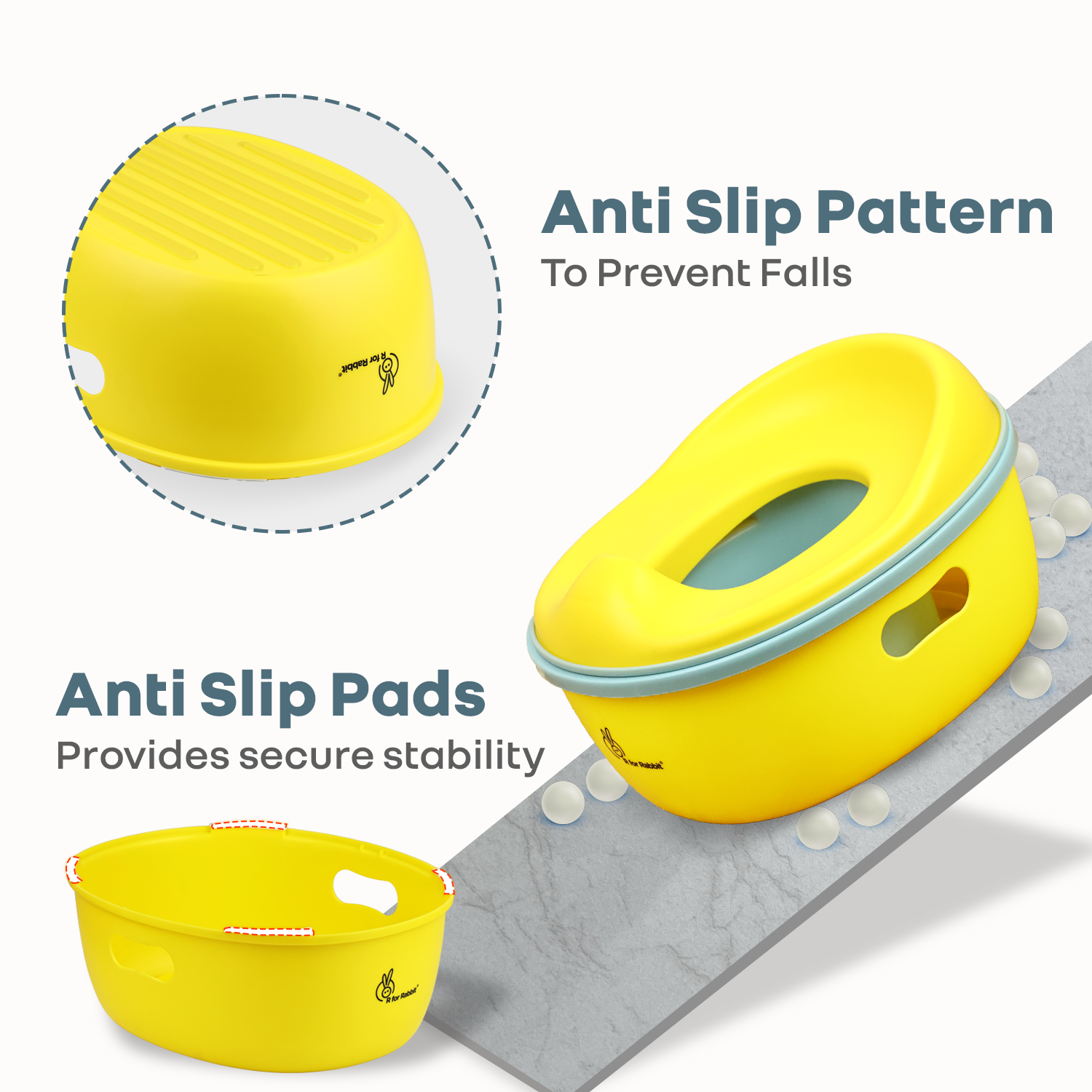 R for Rabbit Tiny Tots Mellow 3-in-1 Convertible Potty Training Seat Safe & Ergonomic Potty Training Chair