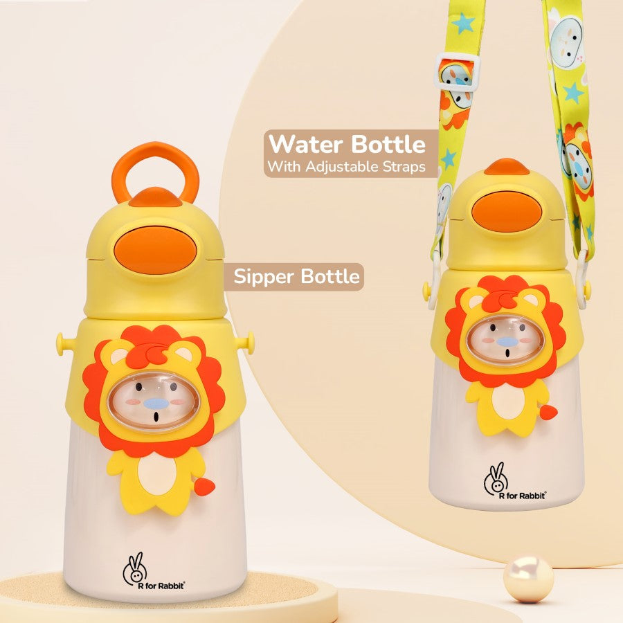 R for Rabbit Steebo Zoobie Stainless Steel Sipper Feeding Bottle for Kids 550ml