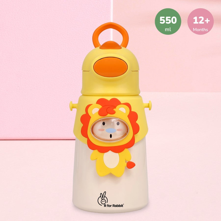 R for Rabbit Steebo Zoobie Stainless Steel Sipper Feeding Bottle for Kids 550ml