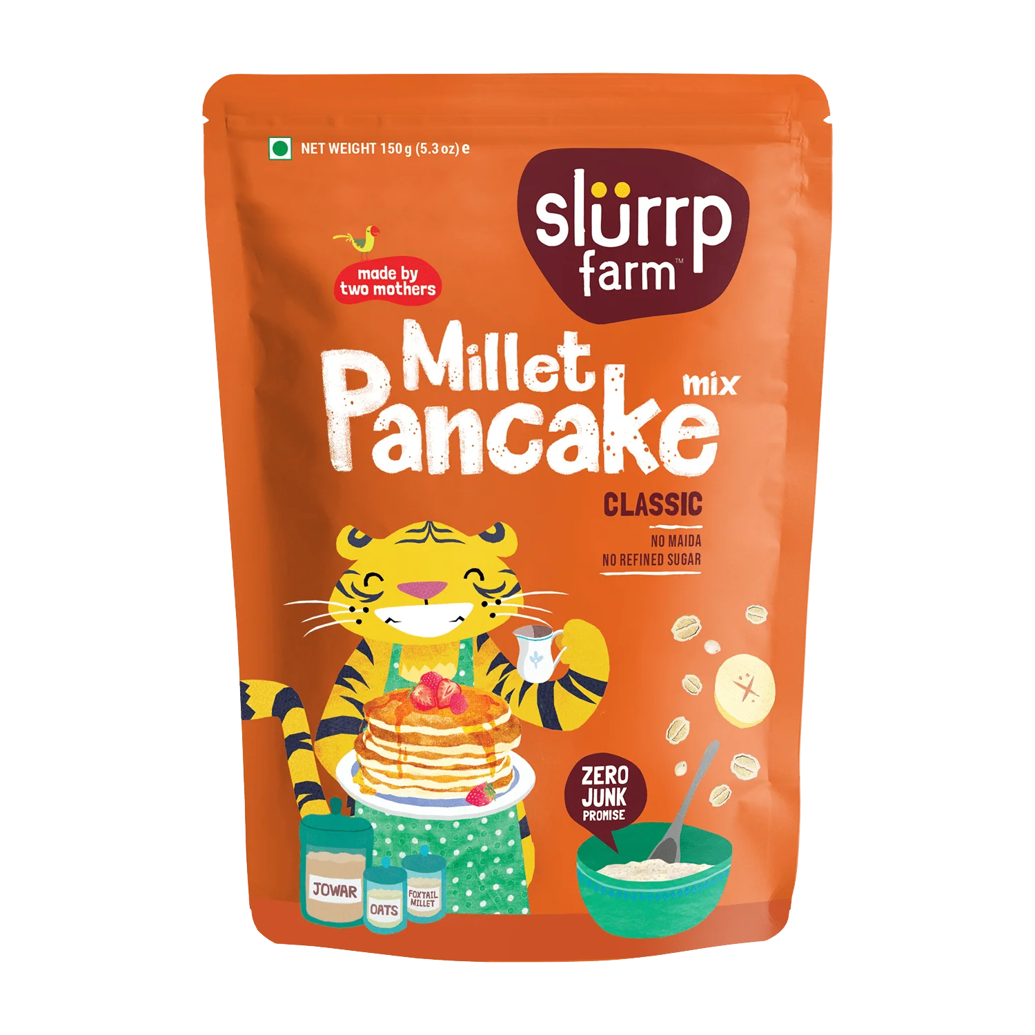 Slurrp Farm Classic Millet Pancake Mix, 150G