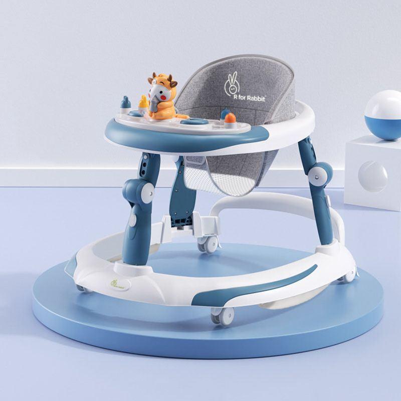 R for Rabbit Little Feet Plus Walker - Detachable Toy Bar/Meal Tray With Music & Light, 3 Level Height/ 4 Level Seat Adjustment, 2-in-1 Walker cum Rocker
