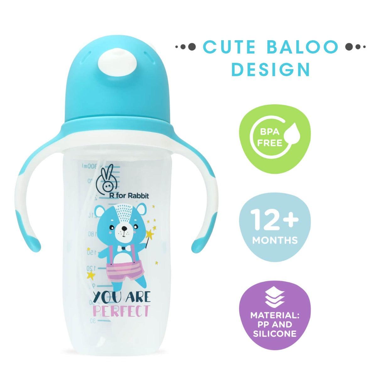 R for Rabbit Premium Baloo Baby Straw Sipper Bottle 300 ML
