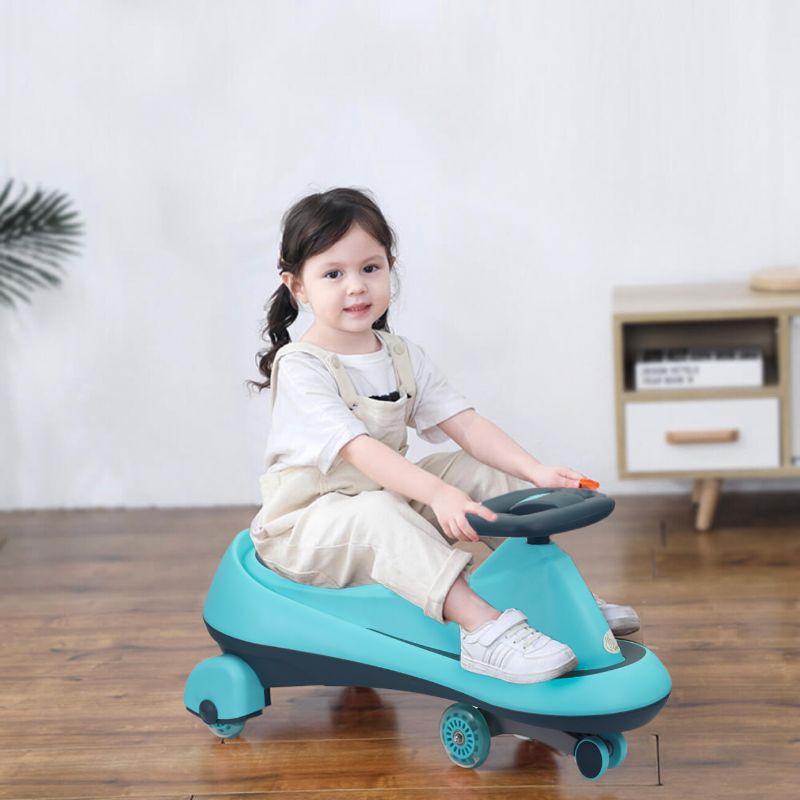 R for Rabbit Iya Iya Drift Swing Car - Inbuilt Music, Scratch Free PU Led Wheels, Up to 125 Kgs Capacity