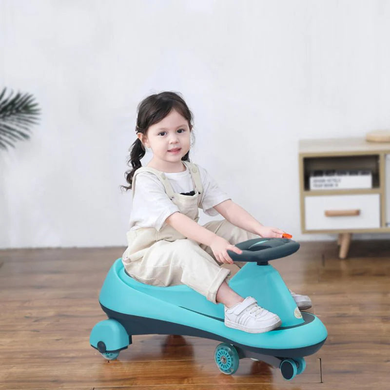 R for Rabbit Iya Iya Drift Swing Car - Inbuilt Music, Scratch Free PU Led Wheels, Up to 125 Kgs Capacity