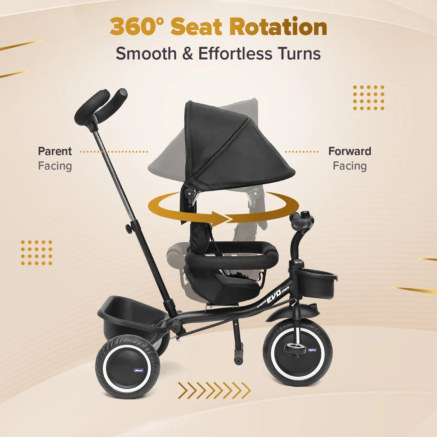 Chicco 4 In 1 Evolution Trike Black