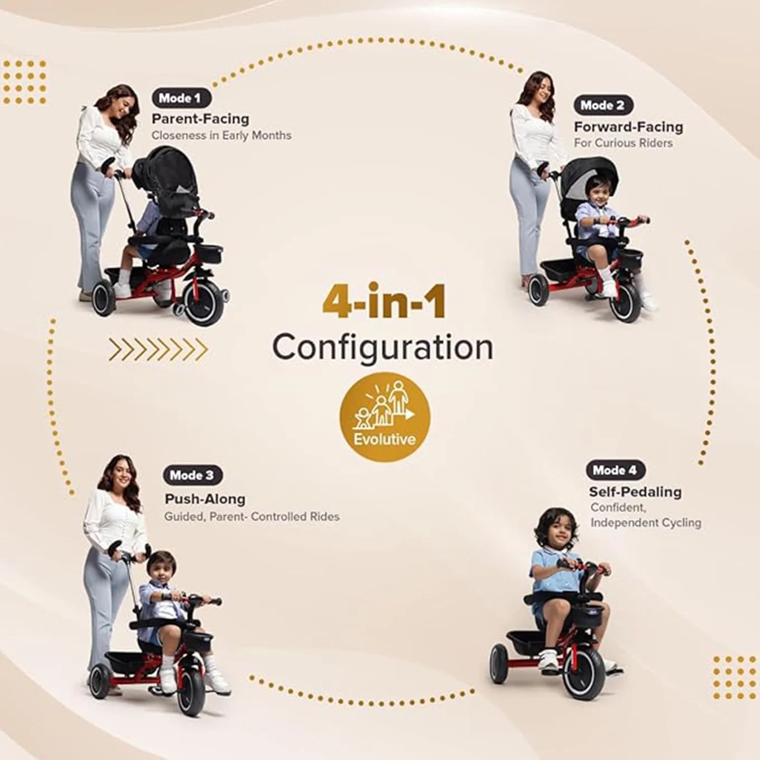 Chicco 4-in-1-evolution-trike-red