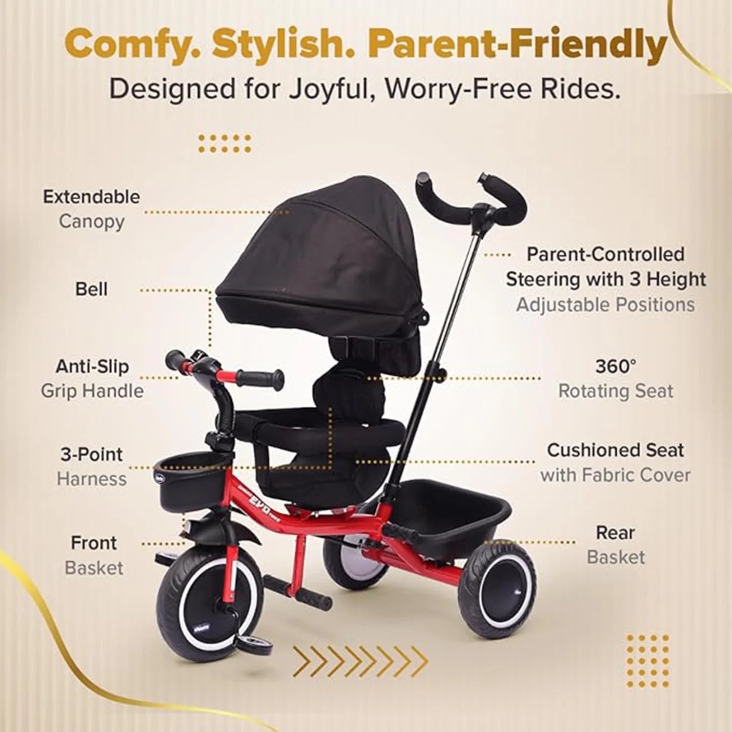 Chicco 4-in-1-evolution-trike-red