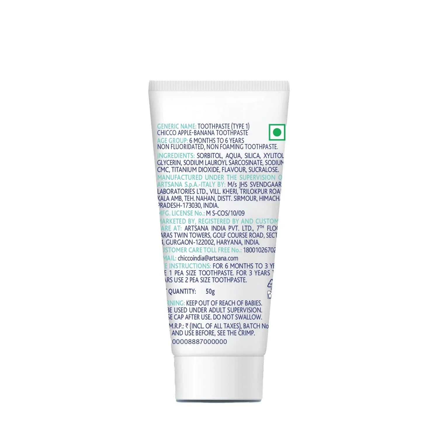 Chicco Applebanana Toothpaste  6M to 6Y  50g
