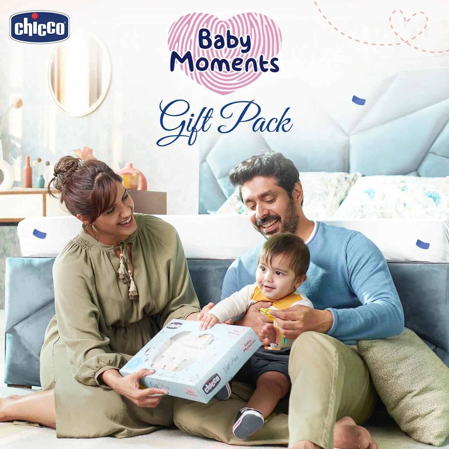 Chicco Baby Caring Gift Pack Set Blue