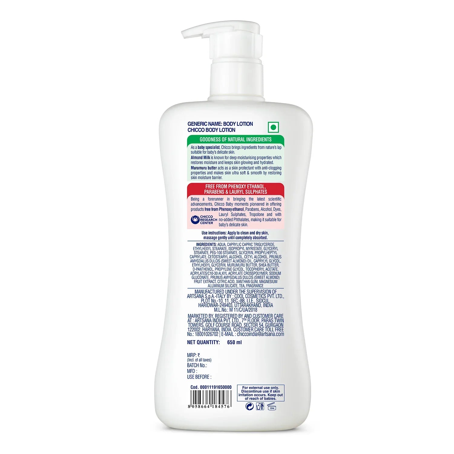 Chicco Baby Moments  Body Lotion 650 ml