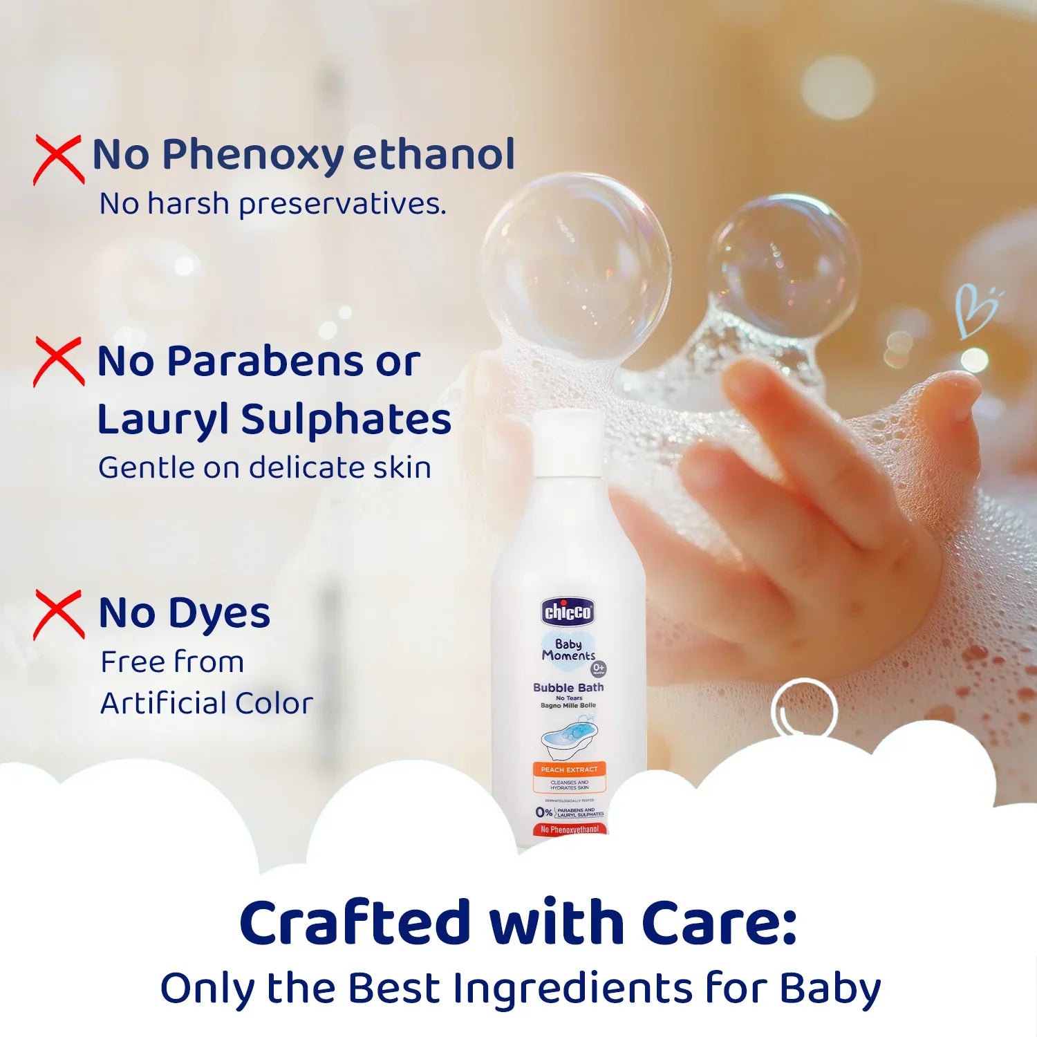 Chicco Baby Moments Bubble Bath with Peach Extracts 300 ml