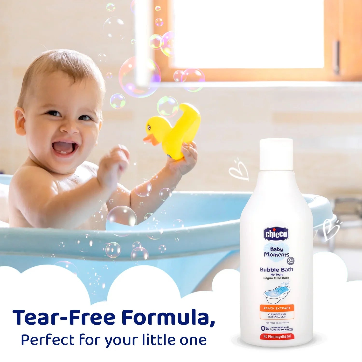 Chicco Baby Moments Bubble Bath with Peach Extracts 300 ml