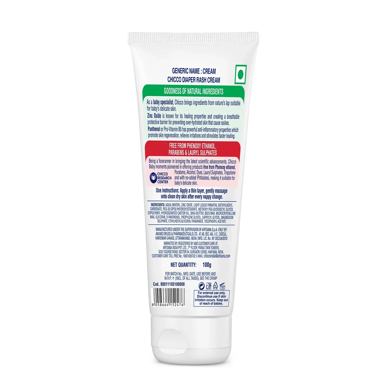 Chicco Baby Moments Diaper Rash Cream 100 ml