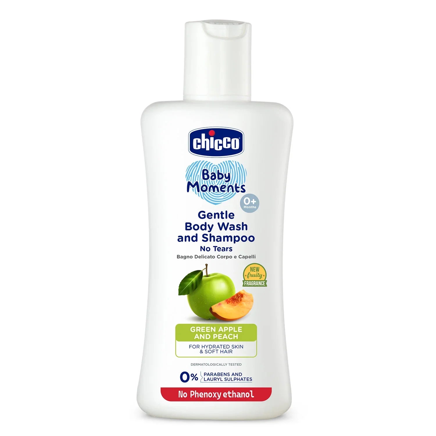 Chicco Baby Moments Gentle Bodywash & Shampoo Green Apple 100ml