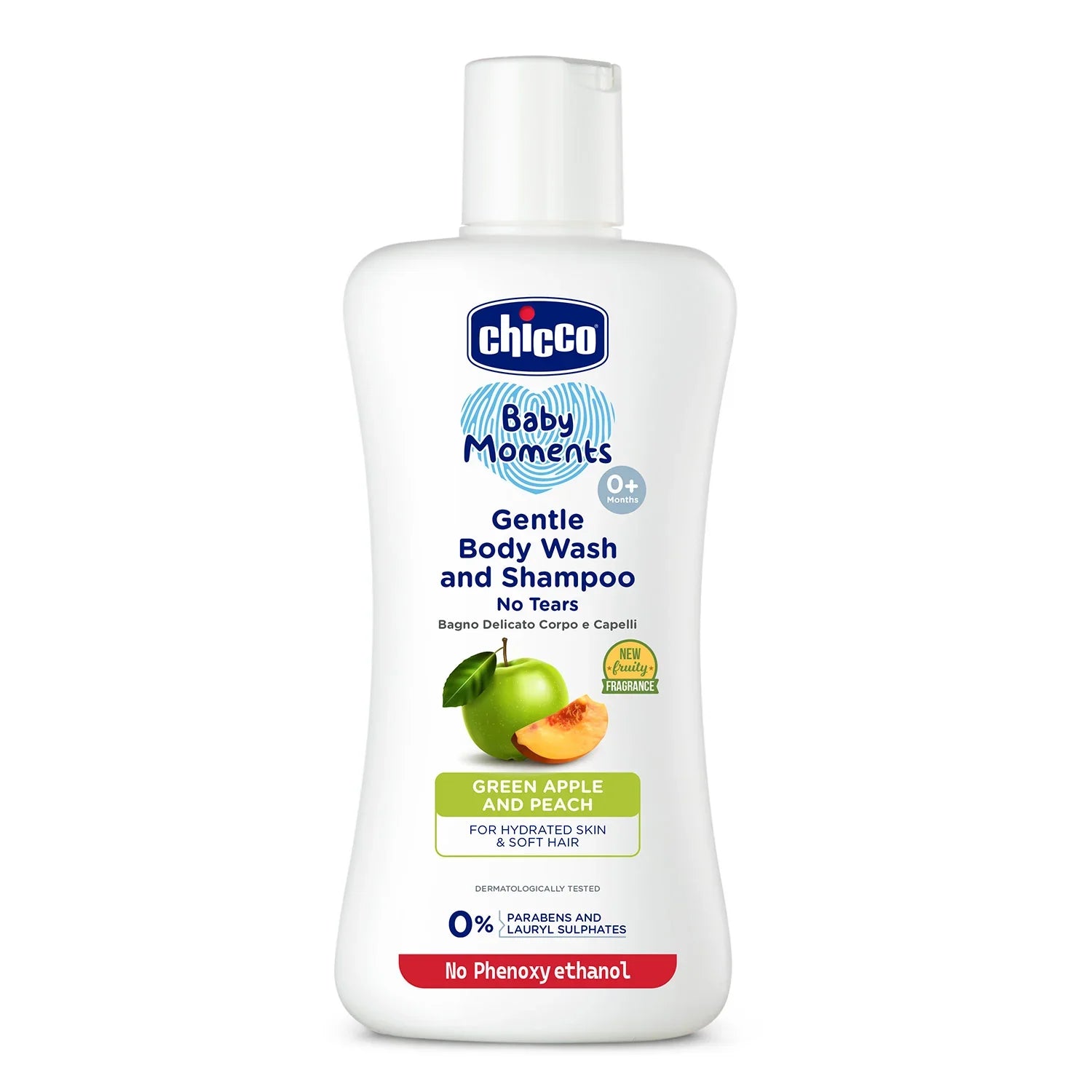 Chicco Baby Moments Gentle Bodywash & Shampoo Green Apple 200ml