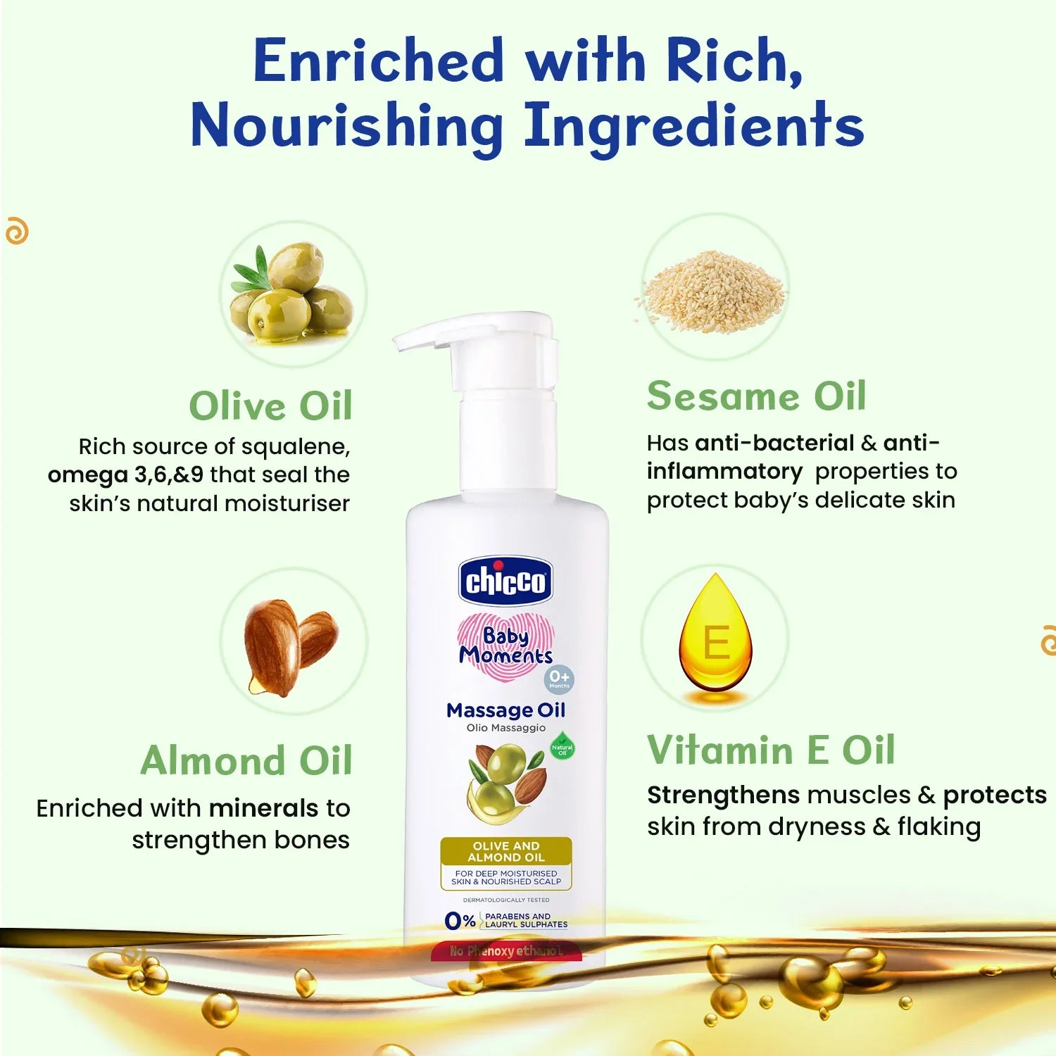 Chicco Baby Moments  Massage Oil 300 ml