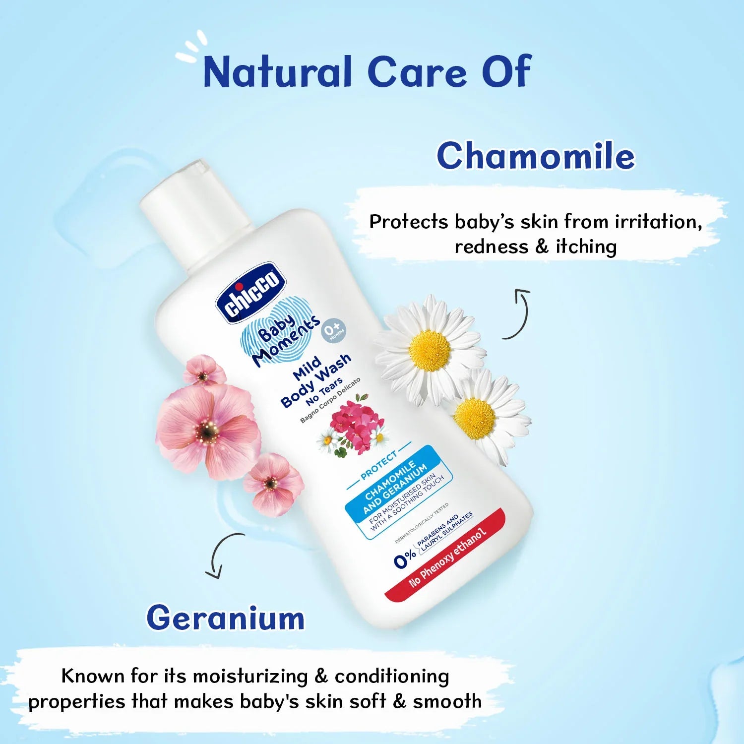 Chicco Baby Moments Mild Bodywash Protect 200ml