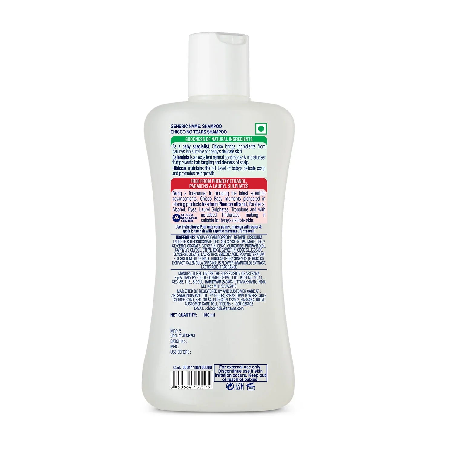 Chicco Baby Moments Shampoo 100 ml