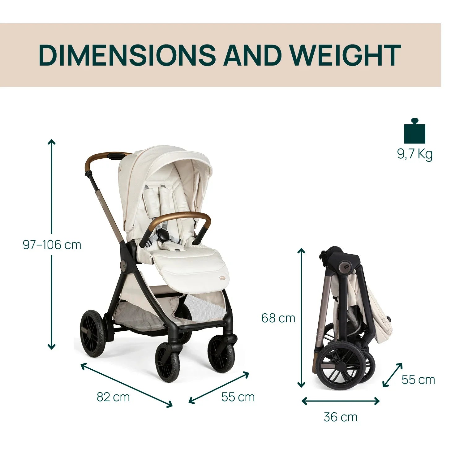 chicco Bellagio Stroller Amber Glow