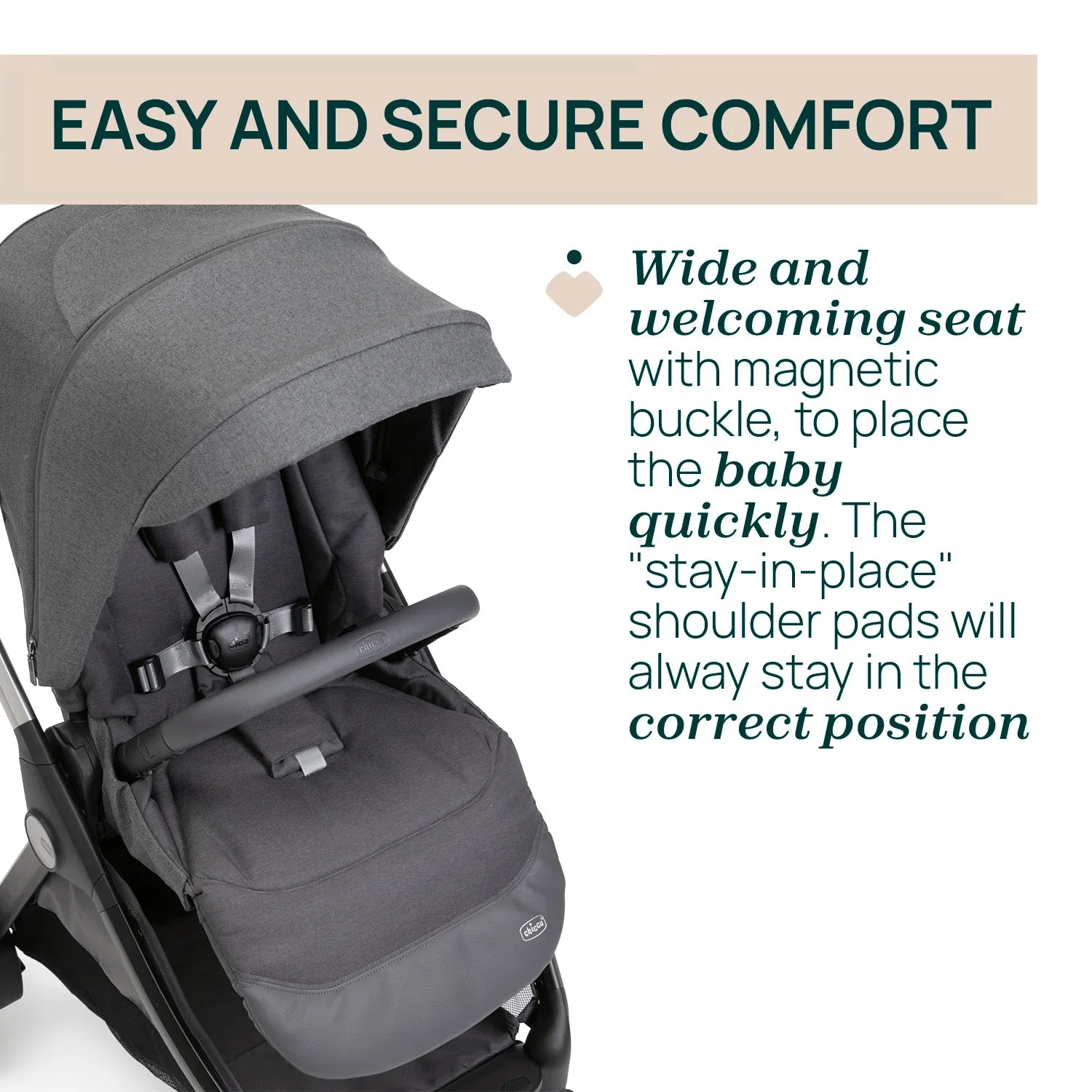 chicco Bellagio Stroller Black Satin & Kory Plus Baby Car Seat Black Satin
