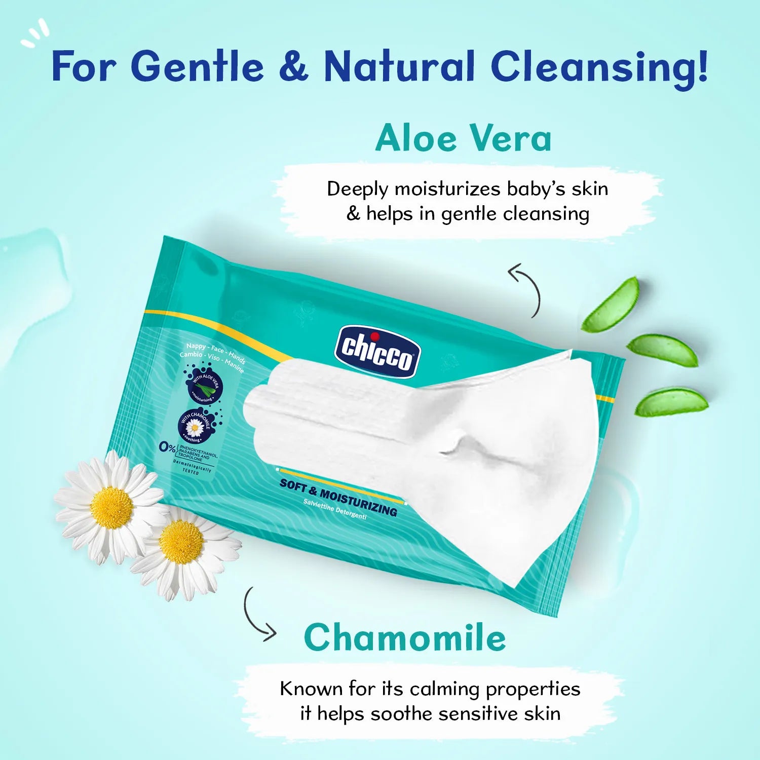 chicco Combo  Wet Wipes Sticker Pack of 5  360 Pcs
