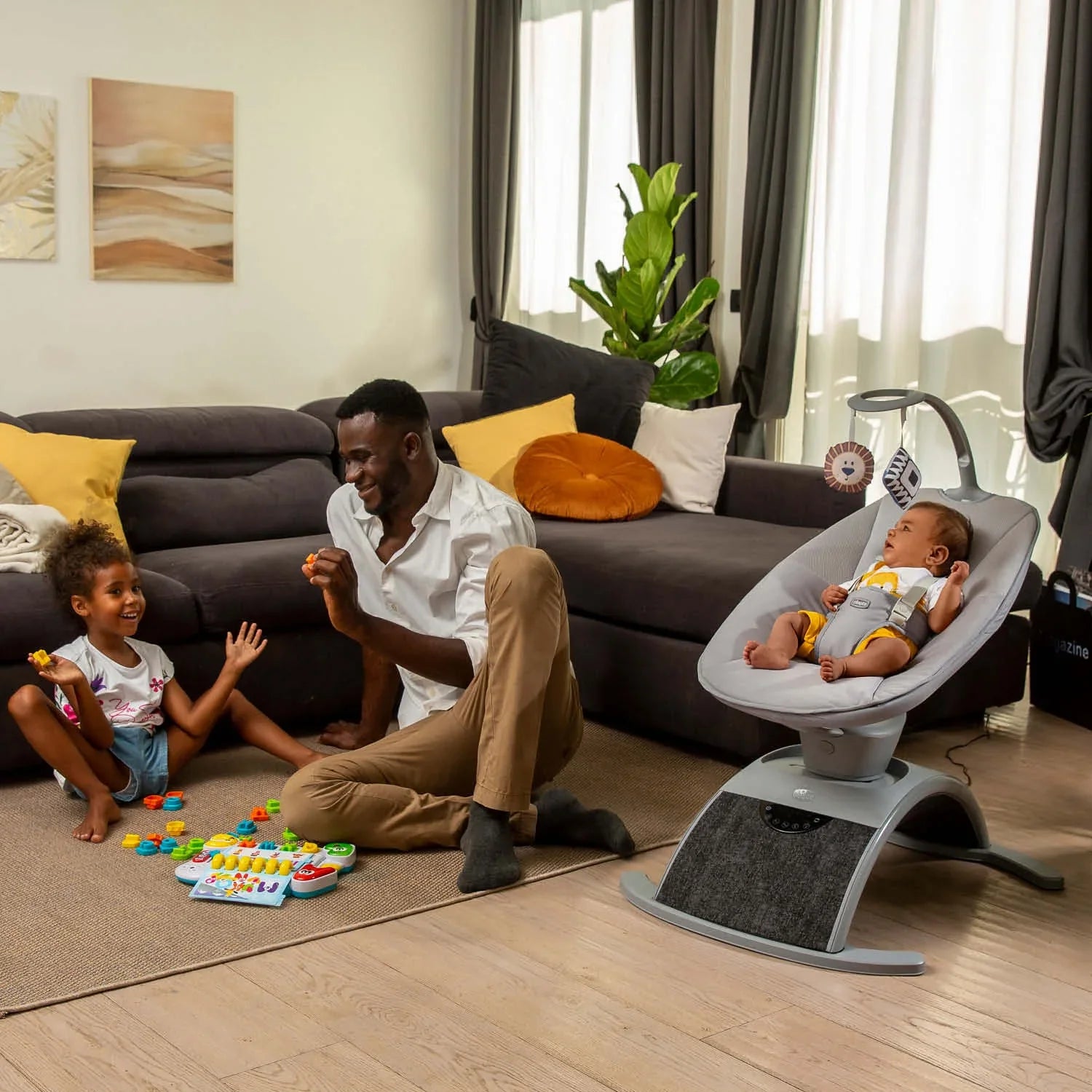 chicco Comfy Wave Baby Bouncer Silverspring