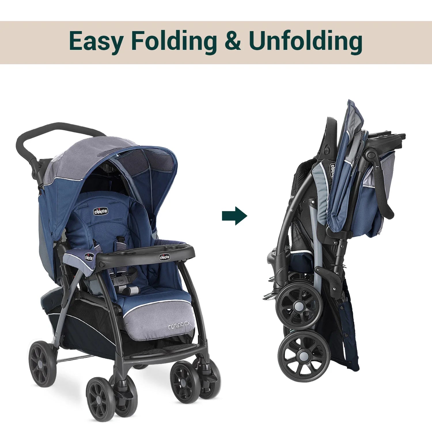 chicco Cortina Cx Baltic Blue Stroller