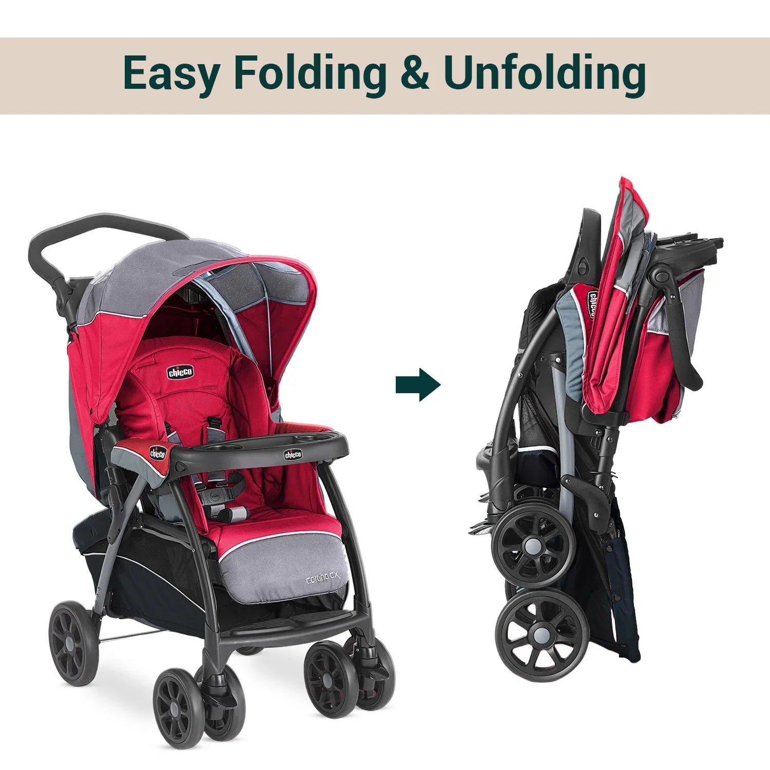 chicco Cortina Cx Red Stroller
